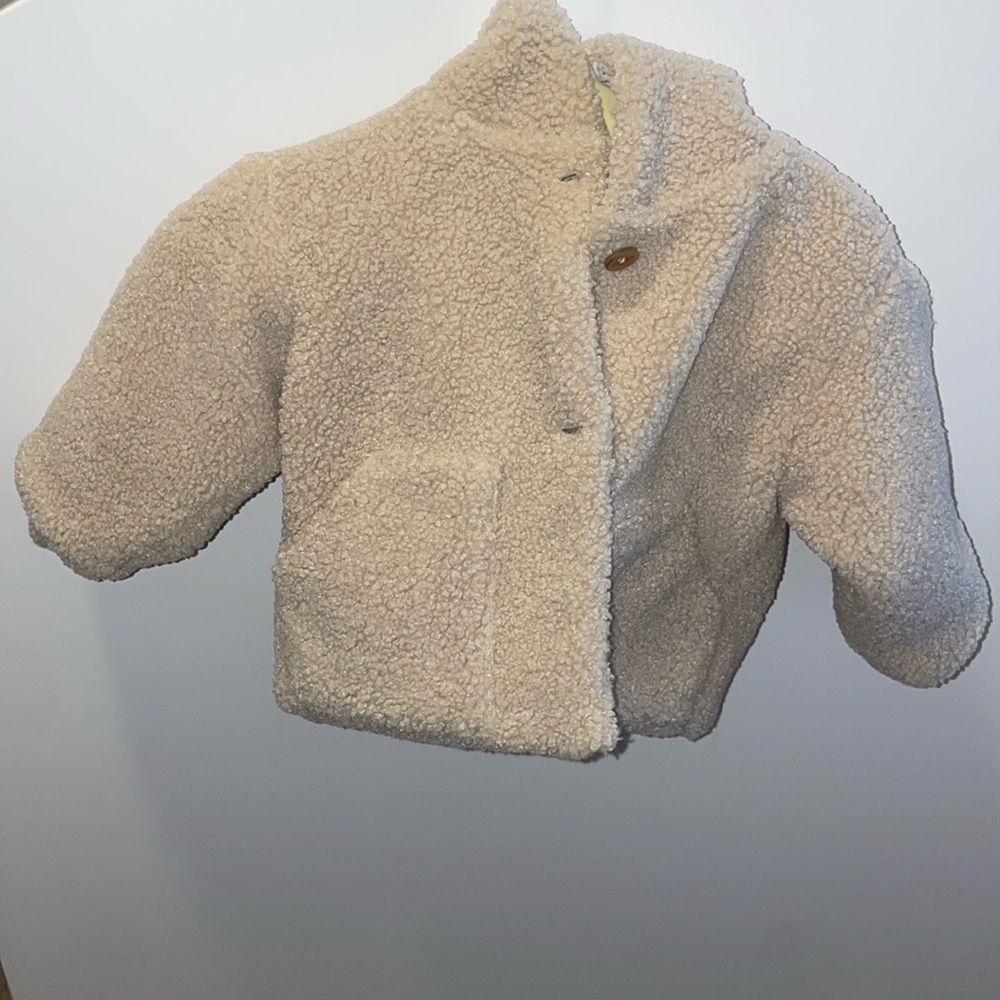 Zara Cream Sherpa Teddy Jacket for Kids